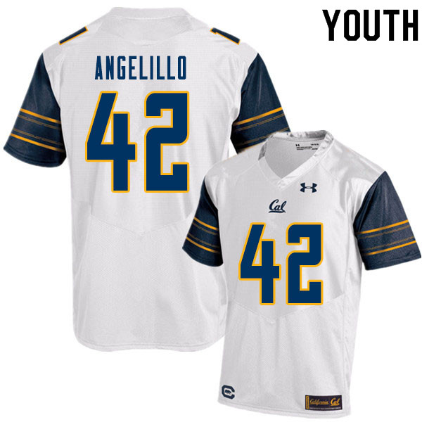 Youth #42 Zach Angelillo Cal Bears College Football Jerseys Sale-White - Click Image to Close